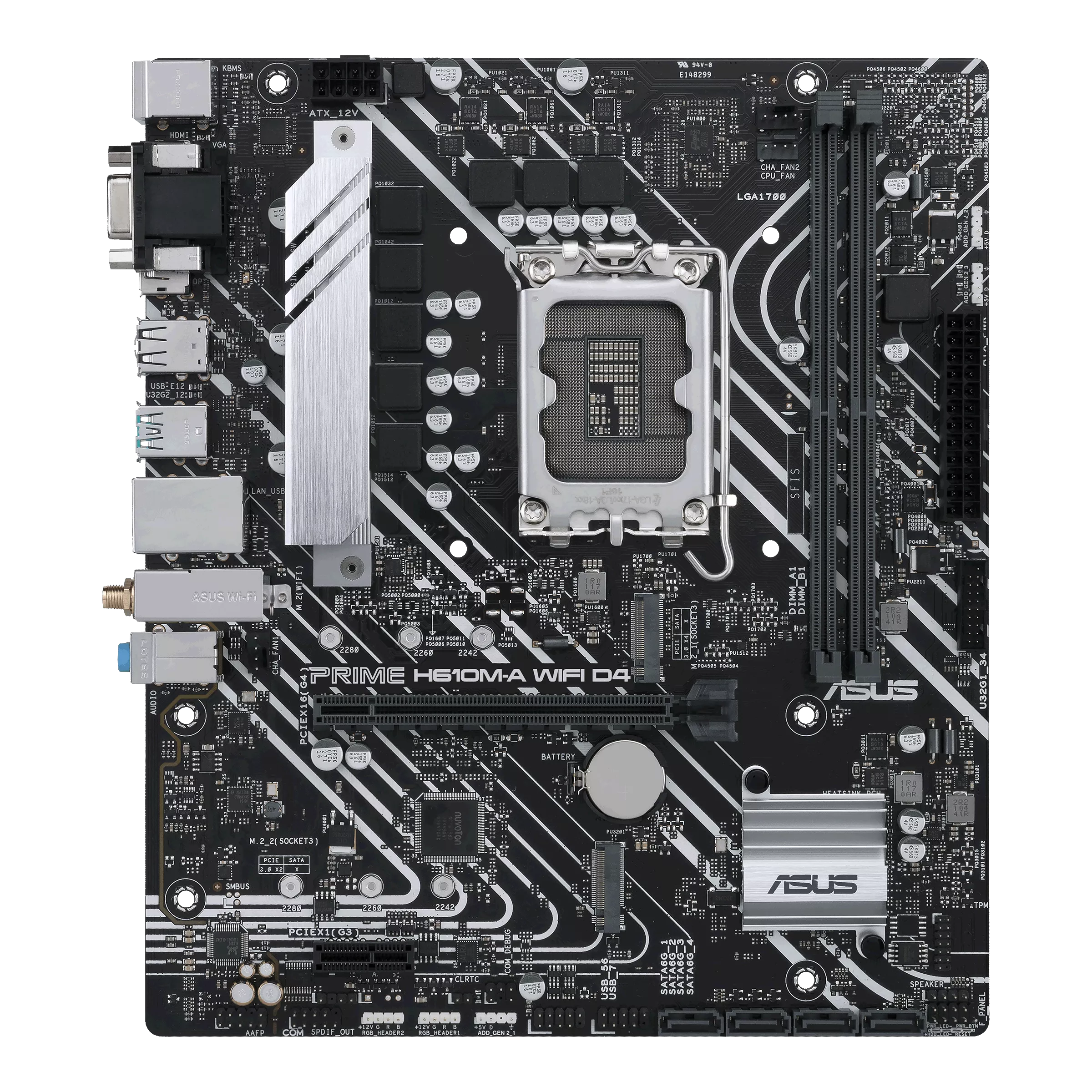 ASUS PRIME Intel® H610M-A (LGA 1700) mic-ATX with DDR4 WIFI 5 Motherboard ASUS PRIME Intel® H610M-A (LGA 1700) mic-ATX with DDR4 WIFI 5 Motherboard